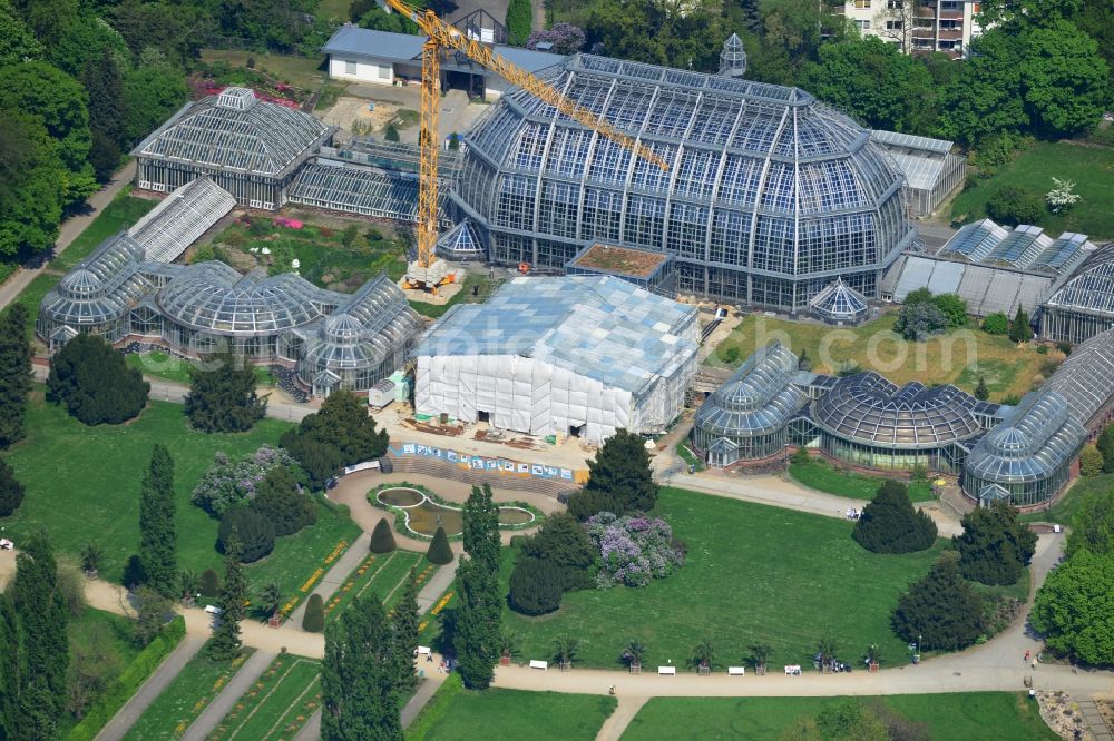 Berlin from the bird's eye view: View of tropical house in the botanical garden in Steglitz, Berlin