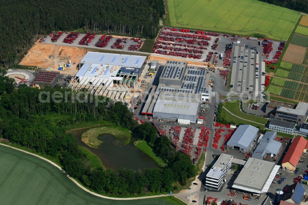 Aerial photograph Schwandorf - Construction site on building and production halls on the premises of HORSCH Maschinen GmbH on Sitzenhof in Schwandorf in the state Bavaria, Germany