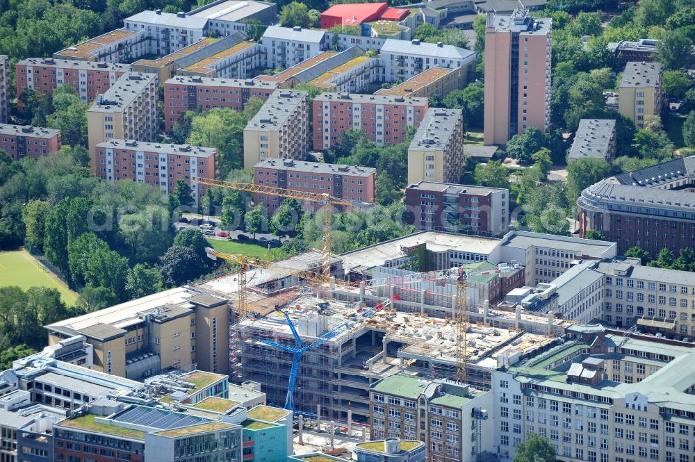 Aerial photograph Berlin Kreuzberg - he new extension of federal printing plant in Berlin - Kreuzberg