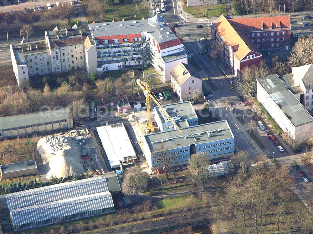 Aerial image Berlin - Lichtenberg - Erweiterungsneubau am Institut für Zoo- und Wildtierforschung IZW an der Alfred-Kowalke-Straße 29 in 10315 Berlin-Lichtenberg (am Tierpark).