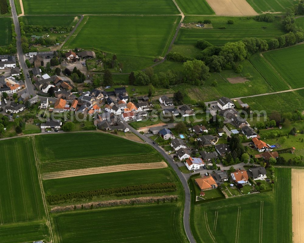 Grafschaft from above - The village of Esche in Grafschaft in the state of Rheinland-Pfalz. The village is located on the road K35