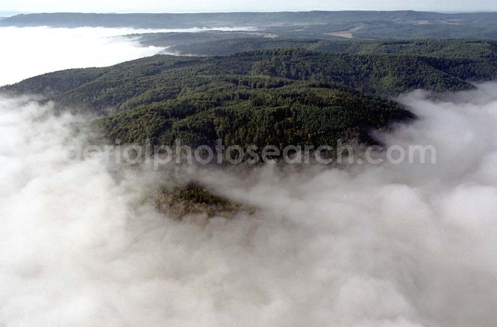 Aerial image Eschwege / Hessen - Eschwege / Hessen Blick auf Frühnebel bei Eschwege / Hessen 03.09.03