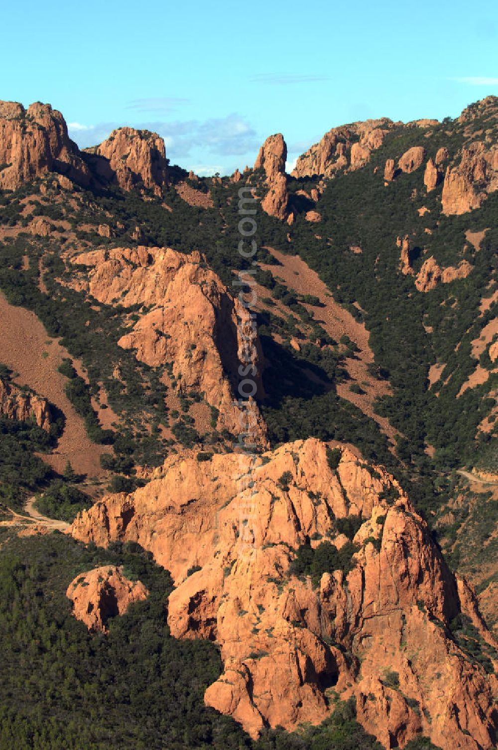 Aerial image Agay - Blick auf ein Teil der Esterel-Region bei Agay an der Cote d' Azur in Frankreich.