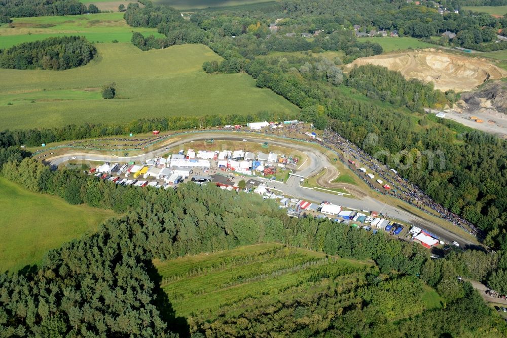 Aerial image Buxtehude - The Estering is a permanent motor racing circuit for rallycross competitions in Buxtehude, located about 35 km southwest of Hamburg in the federal state of Lower Saxony, Germany