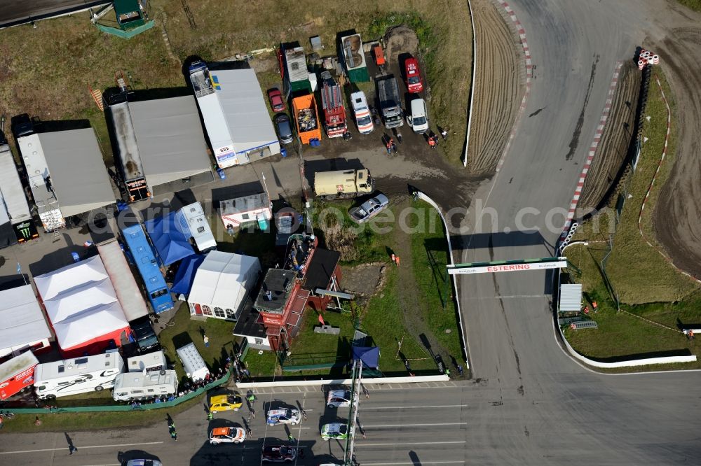 Buxtehude from above - The Estering is a permanent motor racing circuit for rallycross competitions in Buxtehude, located about 35 km southwest of Hamburg in the federal state of Lower Saxony, Germany