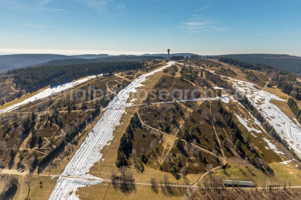 Willingen (Upland) from the bird's eye view: View of the Ettelsberg near Willingen ( Upland ) in the state of Hesse