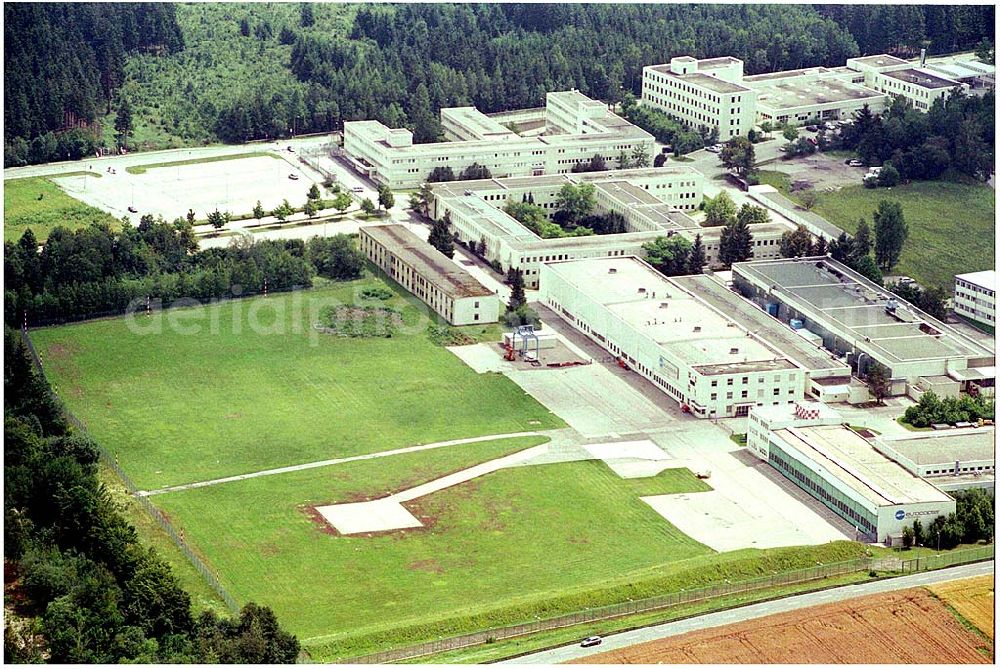 Aerial image München - EUROCOPTER Deutschland GmbH Ottobrunn eine Tochterfirma der EADS Hauptabteilung ECD, Entwicklungsabteilung, Testflug/Prototyp URL: http://