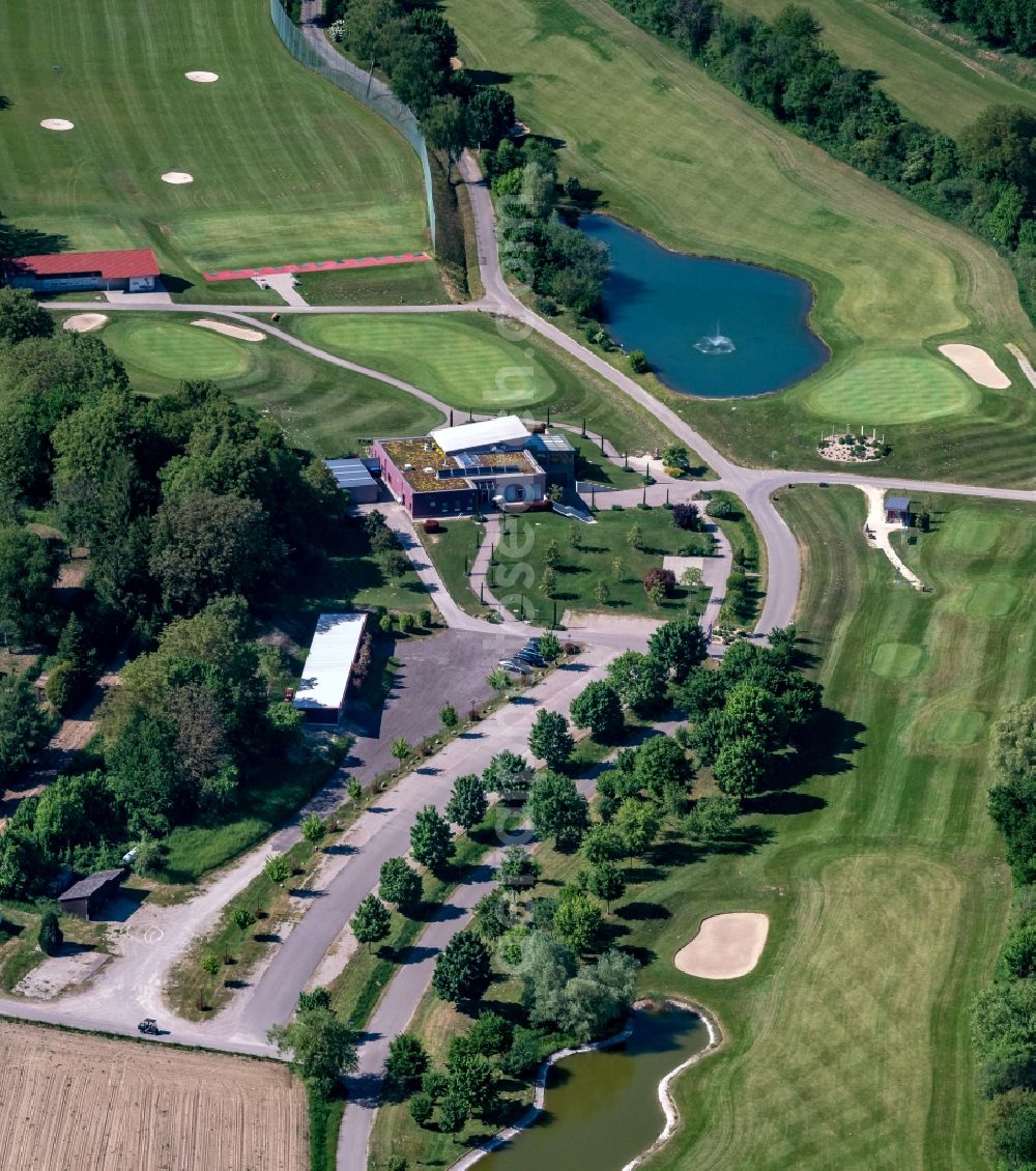 Herbolzheim from above - Grounds of the Golf course at Breisgau Golf in Herbolzheim in the state Baden-Wurttemberg, Germany