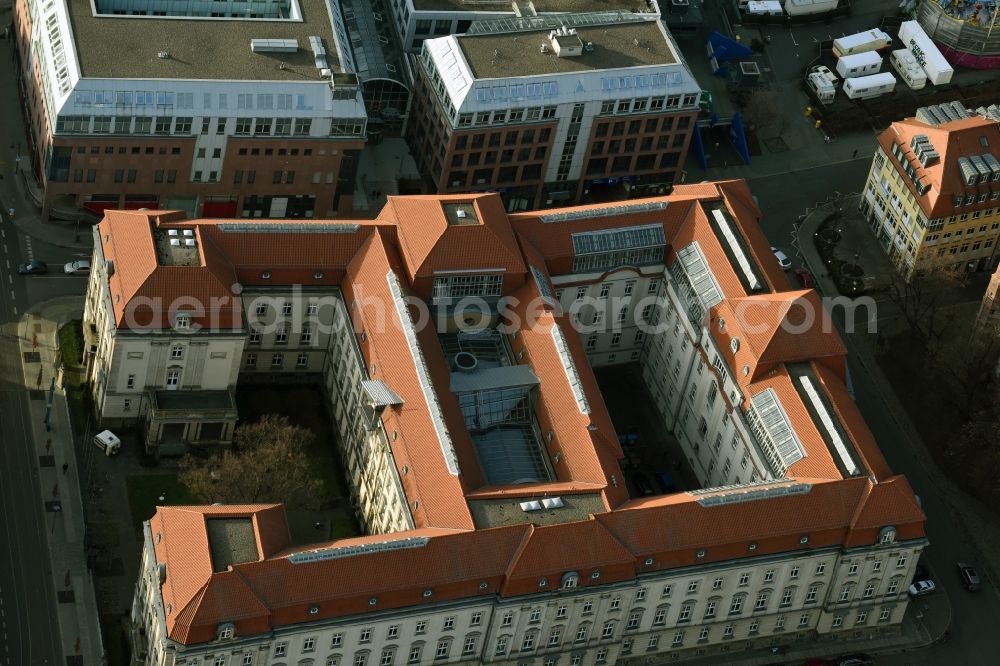 Frankfurt (Oder) from the bird's eye view: Building of the university Viadrina in Frankfurt (Oder) in the state Brandenburg