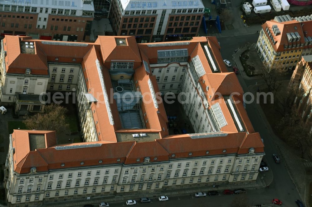 Aerial image Frankfurt (Oder) - Building of the university Viadrina in Frankfurt (Oder) in the state Brandenburg