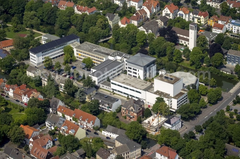 Lippstadt from the bird's eye view: European School Ostendorf-Gymnasium Lippstadt in Lippstadt in the state North Rhine-Westphalia. Lippstadt was founded in 1185 as a planned city and is the oldest founding city of Westphalia