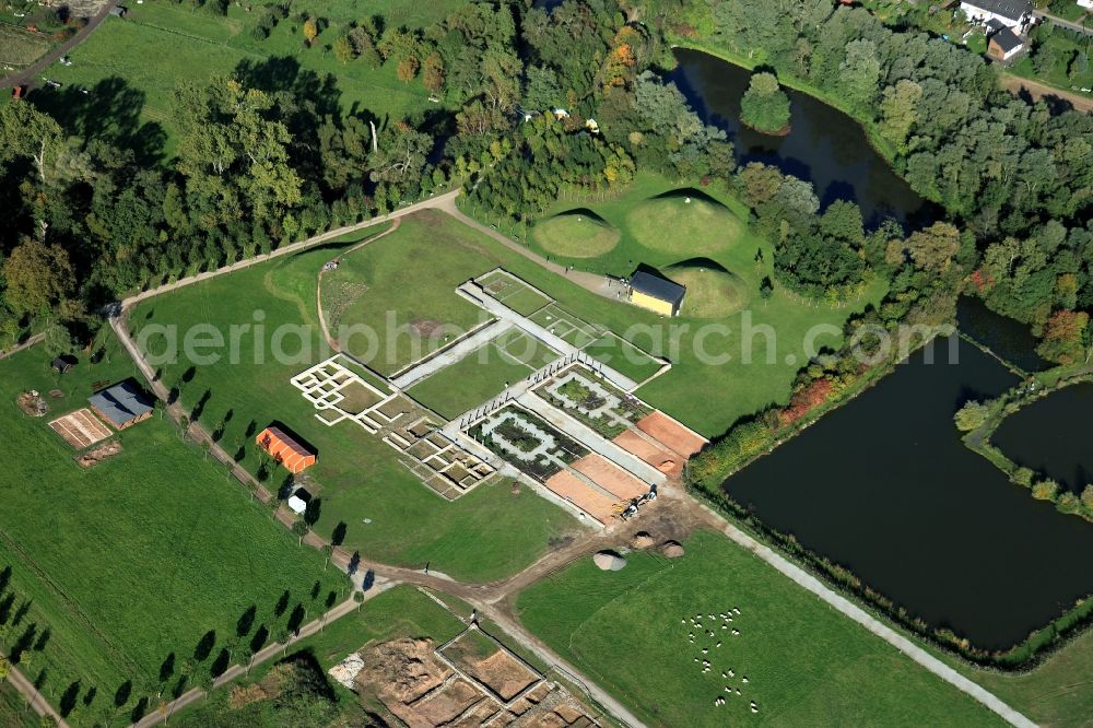 Aerial photograph Gersheim - 10/03/2010 Gersheim view of the European Cultural Park Bliesbruck-clean home in the state of Saarland