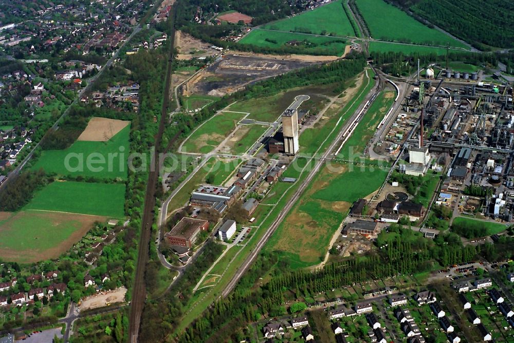 Moers from above - Eurotec technology park on the site of the former mine Rheinpreussen in Moers in North Rhine-Westphalia