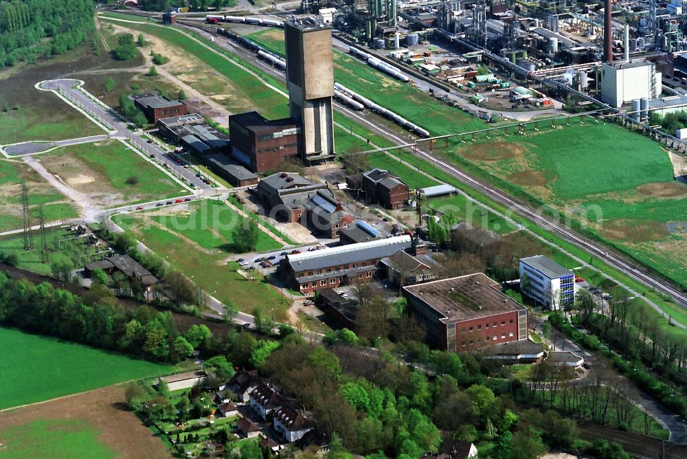 Aerial photograph Moers - Eurotec technology park on the site of the former mine Rheinpreussen in Moers in North Rhine-Westphalia