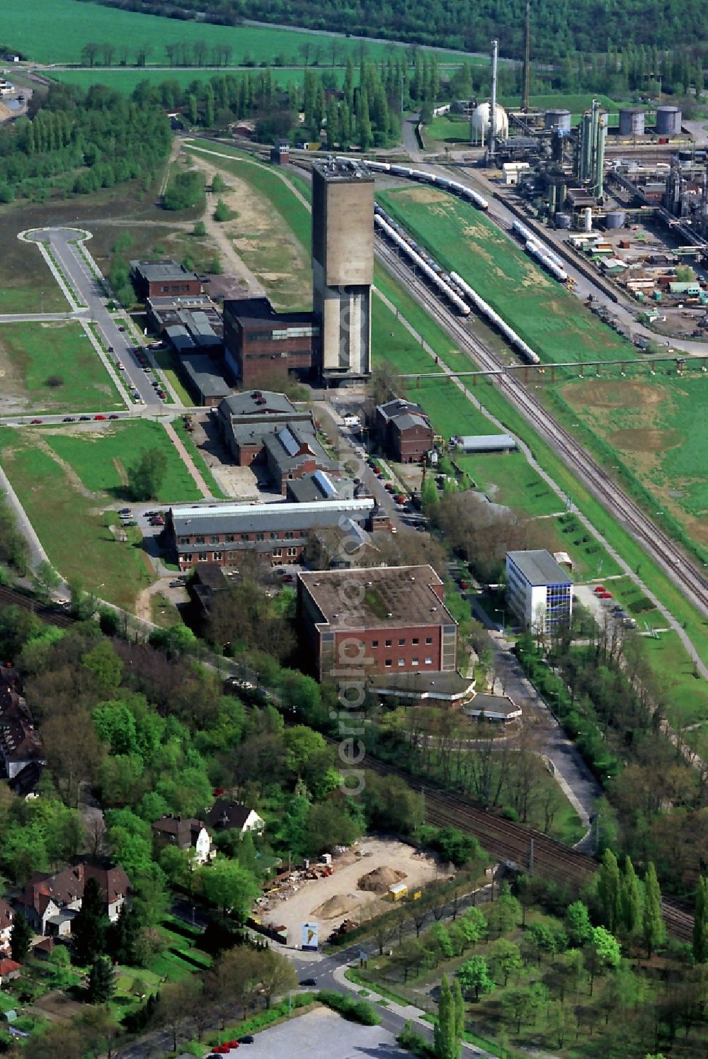 Moers from above - Eurotec technology park on the site of the former mine Rheinpreussen in Moers in North Rhine-Westphalia