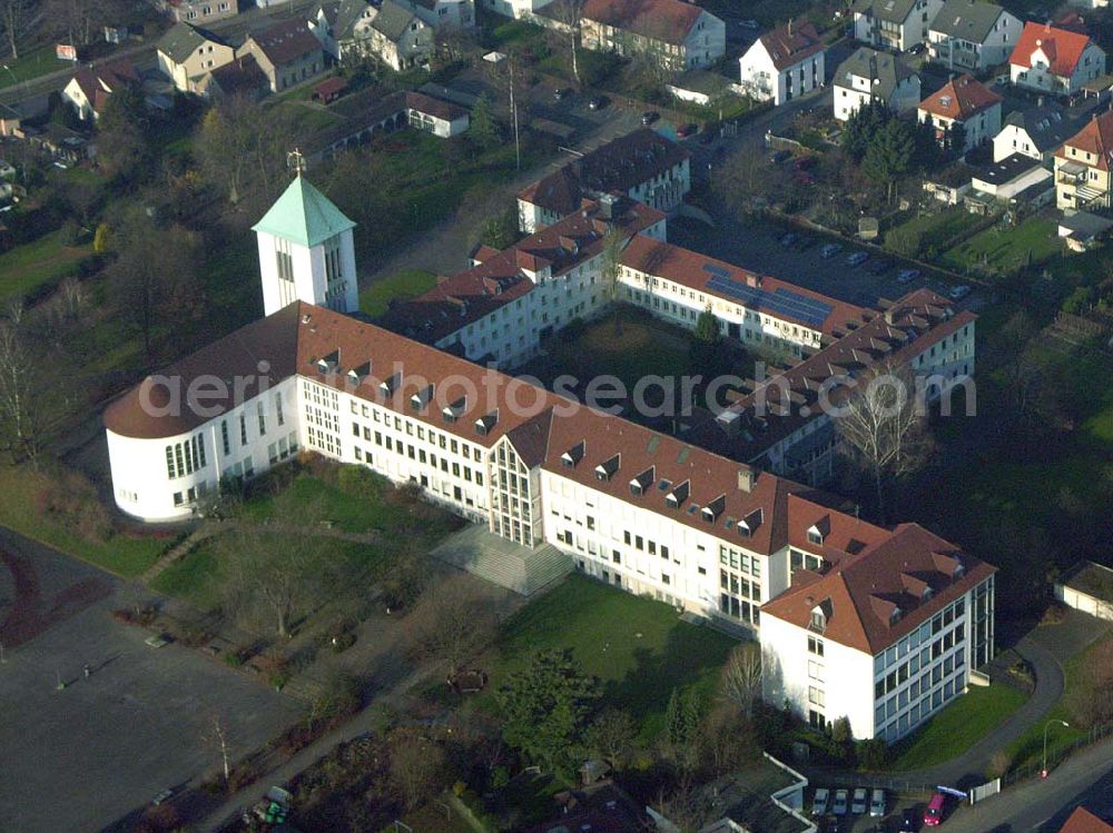 Aerial photograph Bielefeld - 09.12.2004 Bielefeld, Blick auf das Evangelische Johannes Krankenhaus. Evangelisches Johannes-Krankenhaus, Schildescher Str. 99, 33611 Bielefeld, Telefon: 0521 / 8 01-02