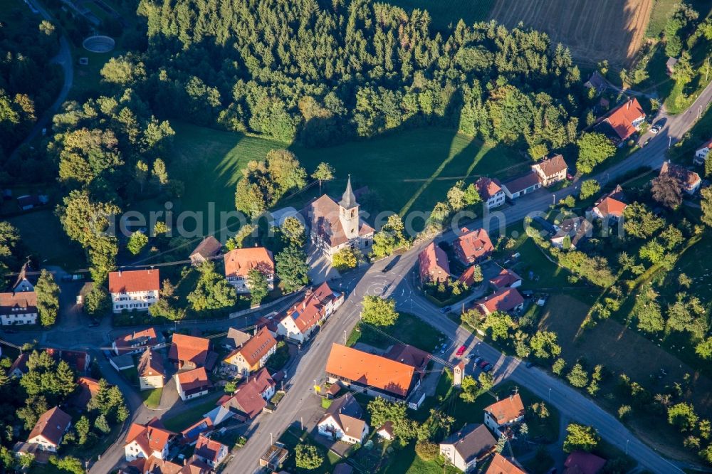 Murrhardt from the bird's eye view: Church building in the village of in the district Kirchenkirnberg in Murrhardt in the state Baden-Wuerttemberg, Germany