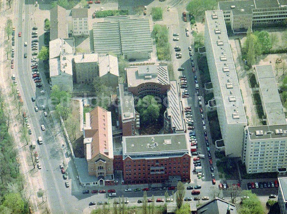 Aerial image Berlin - Friedrichshain - Evangelisches Kirchenzentrum in der Georgenkirchstraße in Berlin - Friedrichshain.