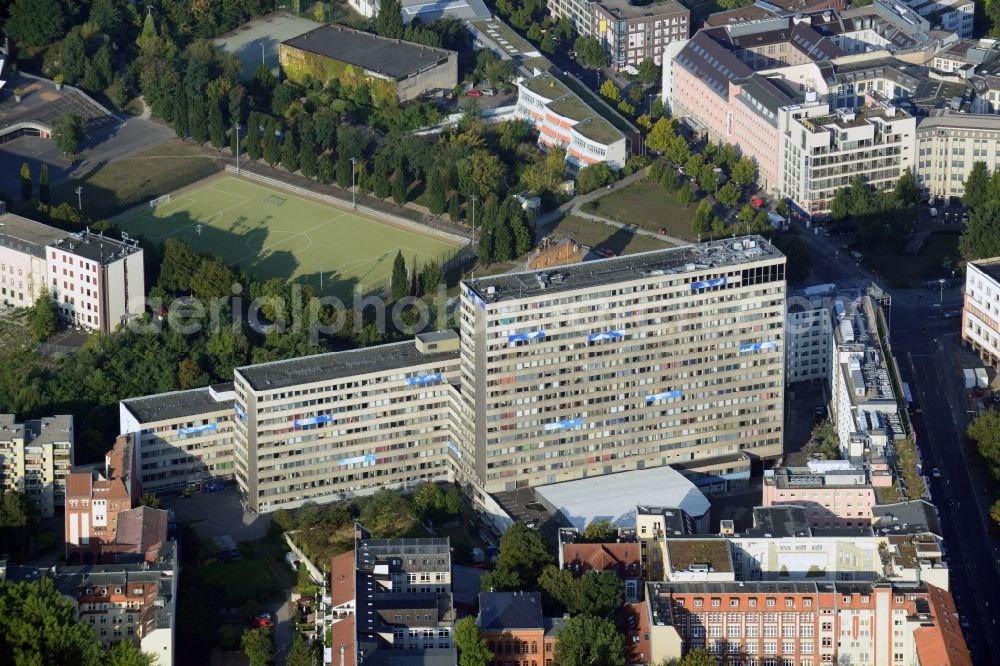 Berlin OT Kreuzberg from the bird's eye view: View of the Excelsiorhouse in the district of Kreuzberg in Berlin