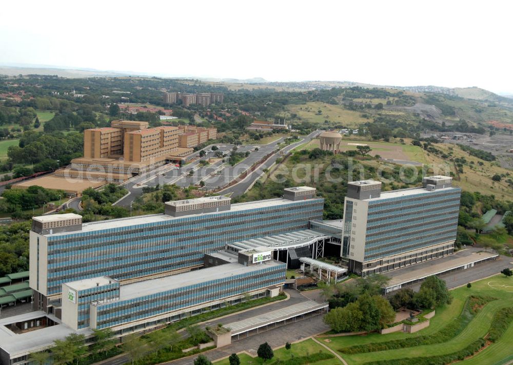 Pretoria from above - Zentrale des Bergbauunternehmen Exxaro an der Roger Dyason in Pretoria / Südafrika. Headquarters of the mining group Exxaro Corporate Centre in Pretoria / South Africa.