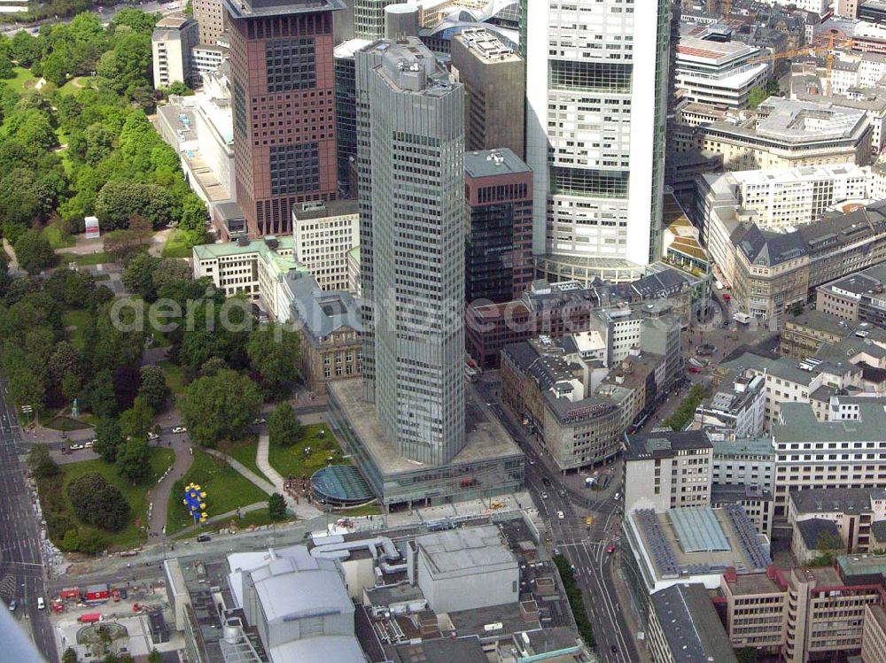 Frankfurt - Main / Hessen from above - Blick auf die EZB (Europäische Zentralbank) in Frankfurt / Main