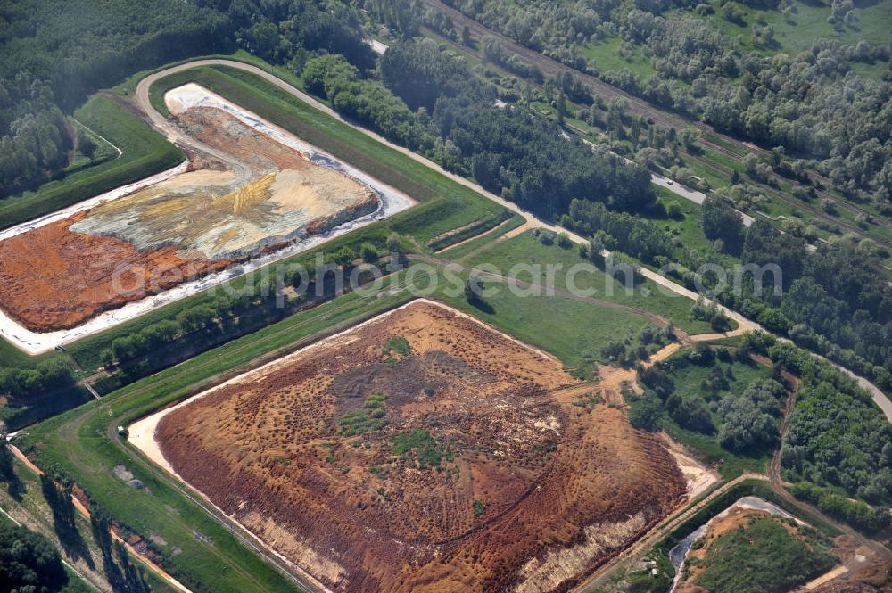 PÖLITZ / POLICE from the bird's eye view: Factory site of the Zaklady Chemiczne POLICE SA in Police, Polen. The company produces chemical materials like mineral fertilizer, titan dioxide and other chemicals like ammonia or hydrochloric acid