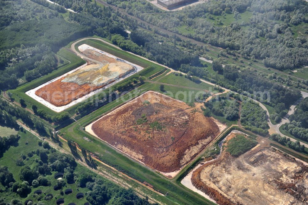 Aerial image PÖLITZ / POLICE - Factory site of the Zaklady Chemiczne POLICE SA in Police, Polen. The company produces chemical materials like mineral fertilizer, titan dioxide and other chemicals like ammonia or hydrochloric acid