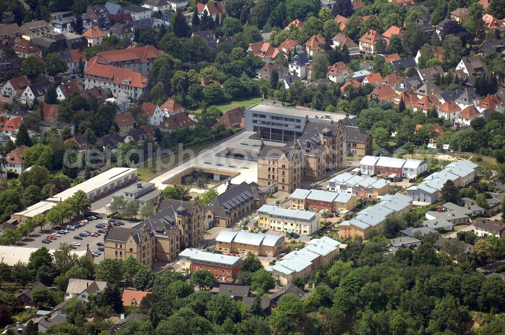 Osnabrück from the bird's eye view: Blick auf das Gelände der Fachhochschule Osnabrück. Ist seit 2003 Stiftungshochschule mit 78 Studienprogrammen und international anerkannten Studienabschlüssen. Kontakt: Fachhochschule Osnabrück, Caprivistr. 30 A, 49076 Osnabrück, Tel. +49(0)541 969 2066, Email: webmaster@fh-osnabrueck.de