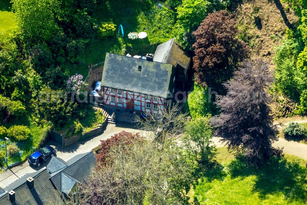 Aerial photograph Bad Berleburg - View of a frame house in Bad Berleburg in the state North Rhine-Westphalia