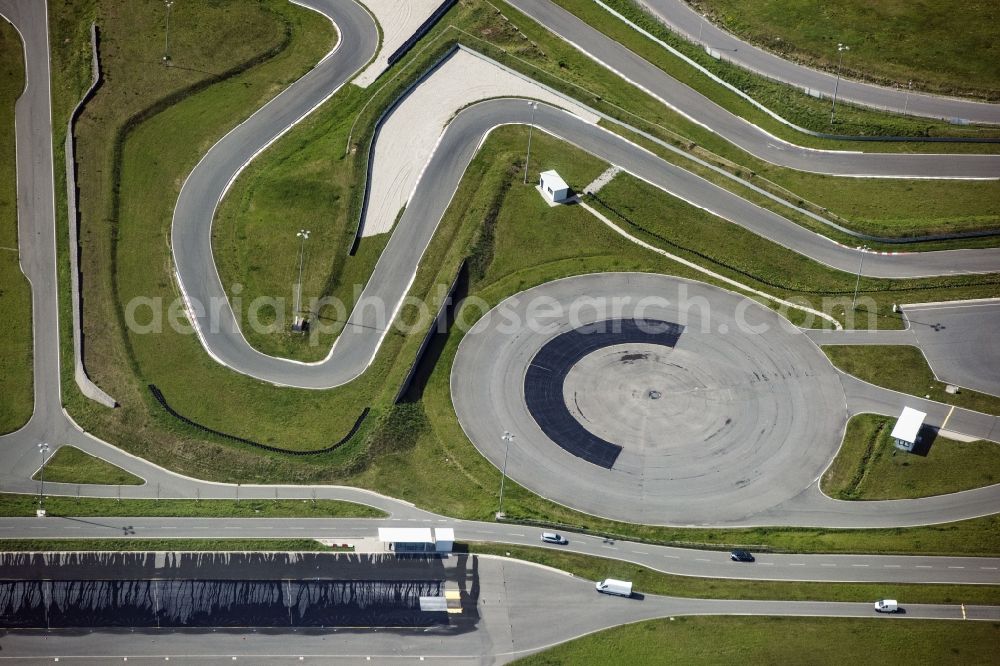 Aerial photograph Schlüsselfeld - Driving Safety Training to improve road safety in motor vehicles in ADAC Fahrsicherheitstraining in Schluesselfeld in the state Bavaria, Germany