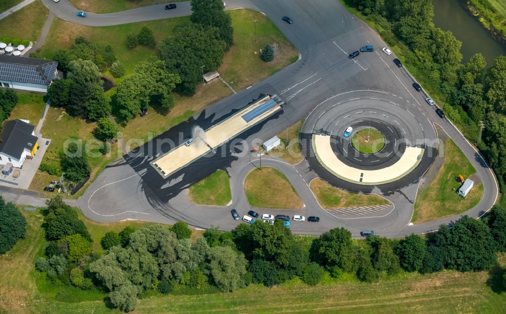 Haltern am See from above - Driving Safety Training to improve road safety in motor vehicles - ADAC Trainingsanlage Haltern in Berghaltern in Haltern am See in the state North Rhine-Westphalia, Germany