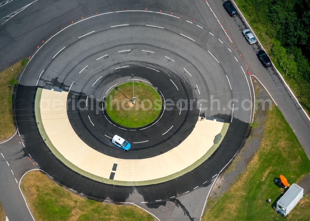 Haltern am See from the bird's eye view: Driving Safety Training to improve road safety in motor vehicles - ADAC Trainingsanlage Haltern in Berghaltern in Haltern am See in the state North Rhine-Westphalia, Germany