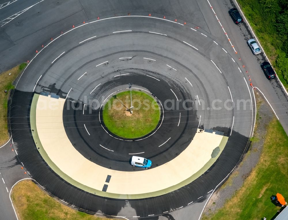 Aerial image Haltern am See - Driving Safety Training to improve road safety in motor vehicles - ADAC Trainingsanlage Haltern in Berghaltern in Haltern am See in the state North Rhine-Westphalia, Germany