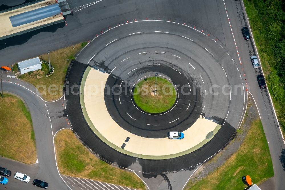 Aerial photograph Haltern am See - Driving Safety Training to improve road safety in motor vehicles - ADAC Trainingsanlage Haltern in Berghaltern in Haltern am See in the state North Rhine-Westphalia, Germany