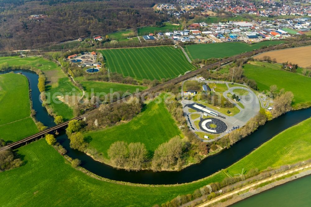 Aerial photograph Haltern am See - Driving Safety Training to improve road safety in motor vehicles - ADAC Trainingsanlage Haltern in Berghaltern in Haltern am See in the state North Rhine-Westphalia, Germany