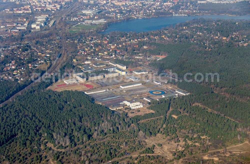 Aerial image Oranienburg - Driving Safety Training to improve road safety in motor vehicles of TUeV Rheinland Akademie in Oranienburg in the state Brandenburg, Germany