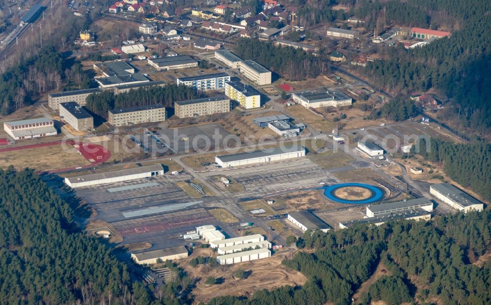 Aerial photograph Oranienburg - Driving Safety Training to improve road safety in motor vehicles of TUeV Rheinland Akademie in Oranienburg in the state Brandenburg, Germany