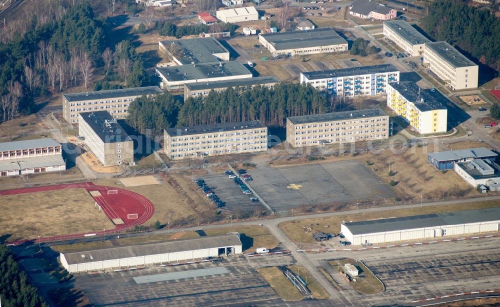 Oranienburg from above - Driving Safety Training to improve road safety in motor vehicles of TUeV Rheinland Akademie in Oranienburg in the state Brandenburg, Germany