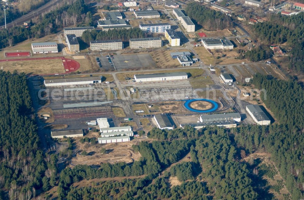 Aerial image Oranienburg - Driving Safety Training to improve road safety in motor vehicles of TUeV Rheinland Akademie in Oranienburg in the state Brandenburg, Germany