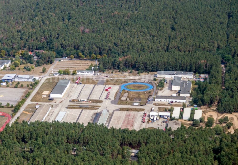 Aerial image Oranienburg - Driving Safety Training to improve road safety in motor vehicles of TUeV Rheinland Akademie in Oranienburg in the state Brandenburg, Germany