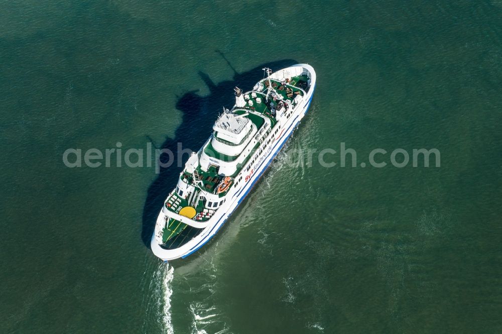 List from the bird's eye view: Ride a ferry ship of FRS Foerde Reederei Seetouristik GmbH & Co. KG in List in the state