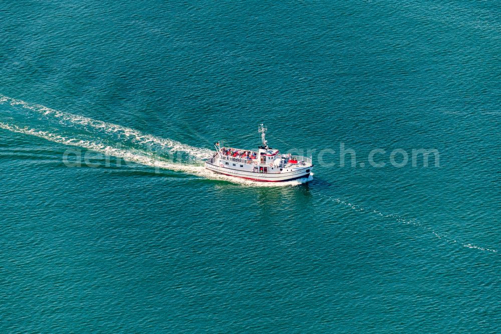 Aerial image Sassnitz - Passenger ship JAN CUX in Sassnitz at the baltic sea coast in the state Mecklenburg - Western Pomerania, Germany