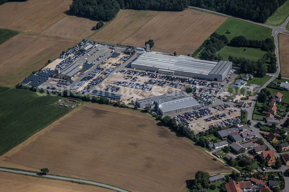 Neukirchen from above - Buildings and production halls on the vehicle construction site of Aichinger Autotechnikzentrum GmbH & Co. KG in Neukirchen in the state Bavaria, Germany