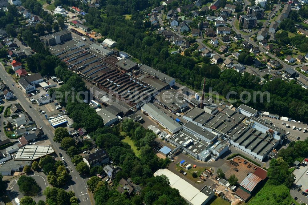 Burscheid from above - Buildings and production halls on the vehicle construction site of Feofal Mogul on Montanusstrasse in the district Kaltenherberg in Burscheid in the state North Rhine-Westphalia, Germany