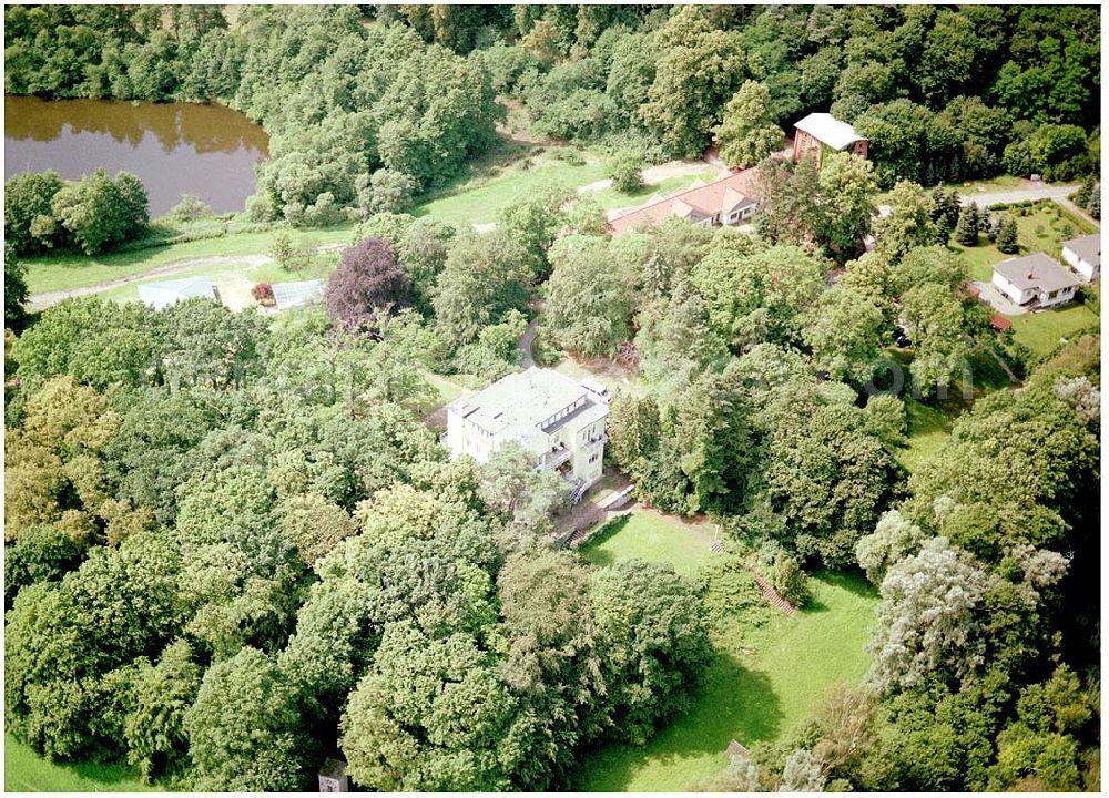 Aerial photograph Kratzeburg - 20.07.2004 Familienferienstätte Dambecker Park im Nationalpark Müritz AWO Sano gemeinnützige GmbH Susanne Müller-Bohley Leiterin der Familienferienstätte S.Mueller-Bohley@awosano.de