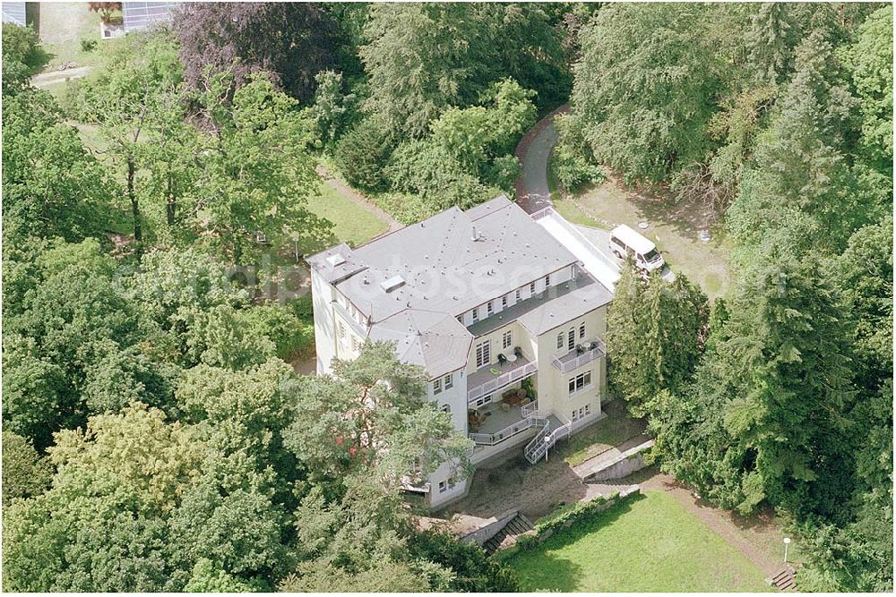 Kratzeburg from the bird's eye view: 20.07.2004 Familienferienstätte Dambecker Park im Nationalpark Müritz AWO Sano gemeinnützige GmbH Susanne Müller-Bohley Leiterin der Familienferienstätte S.Mueller-Bohley@awosano.de