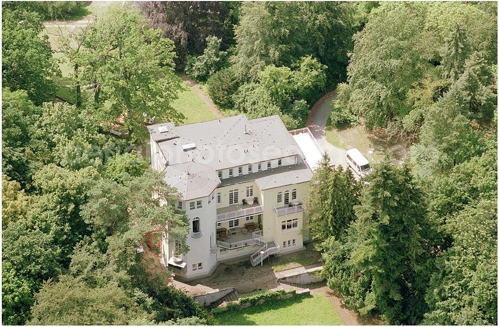 Aerial photograph Kratzeburg - 20.07.2004 Familienferienstätte Dambecker Park im Nationalpark Müritz AWO Sano gemeinnützige GmbH Susanne Müller-Bohley Leiterin der Familienferienstätte S.Mueller-Bohley@awosano.de