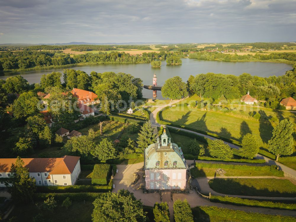 Moritzburg from above - Pheasant Castle at the Grossteich in Moritzburg in the federal state of Saxony, Germany