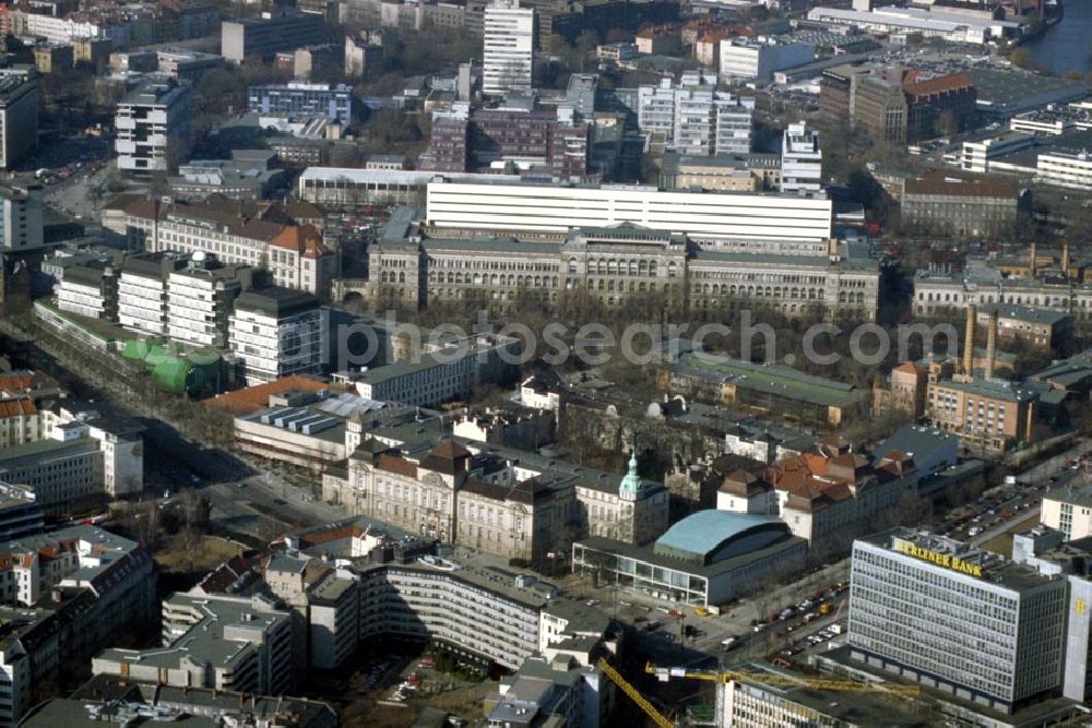 Aerial photograph Berlin - Charlottenburg - Fasanenstraße mit Blick auf die TU in Berlin Charlottenburg 1995