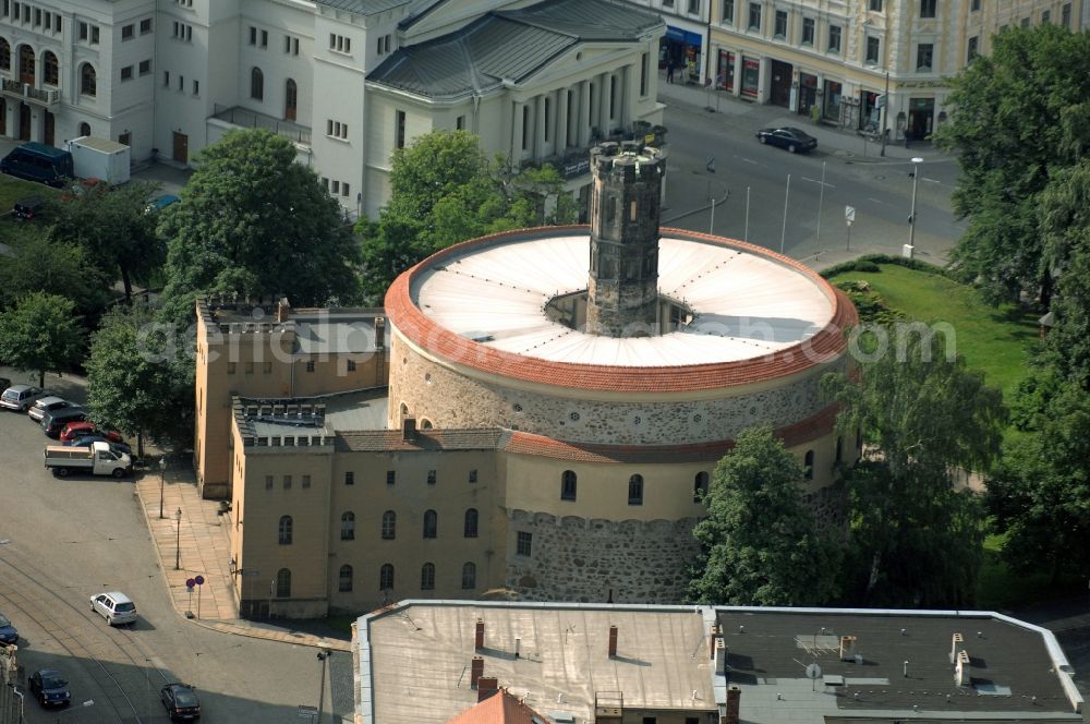 Aerial photograph Görlitz - Facade of the monument Kaisertrutz (also called Reichenbacher Rondell) in Goerlitz in the state Saxony